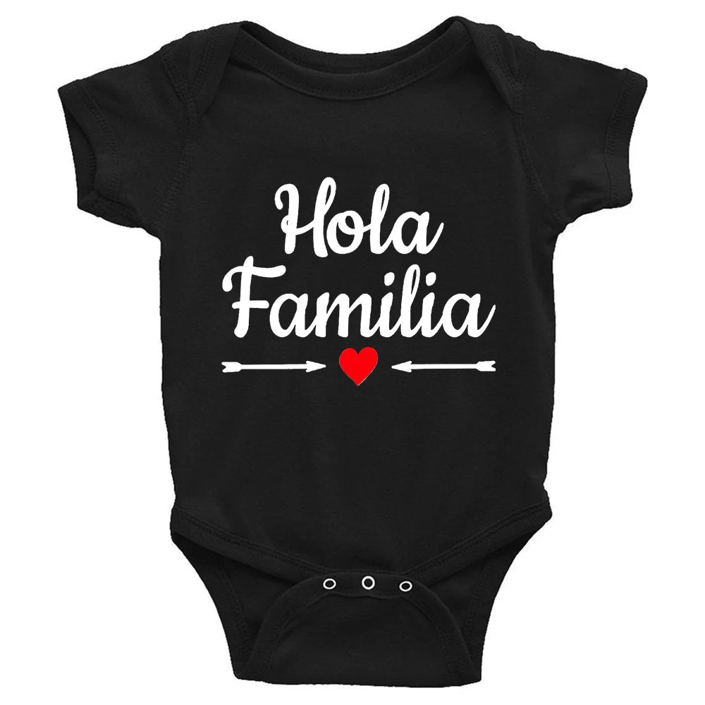 Body Premium Algodón Zyra para Bebé | 'Hola Familia' | Regalo Bautizo o Bienvenida